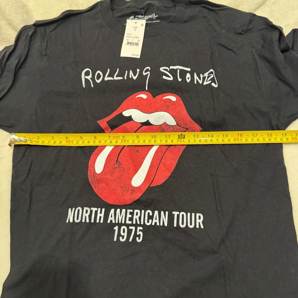 NWT Rolling Stones North American Tour 1975‎ Graphic T-Shirt Rock Band Tee